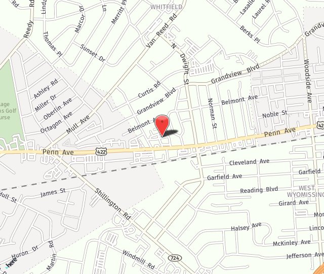 Location Map: 3317 Penn Avenue West Lawn, PA 19609